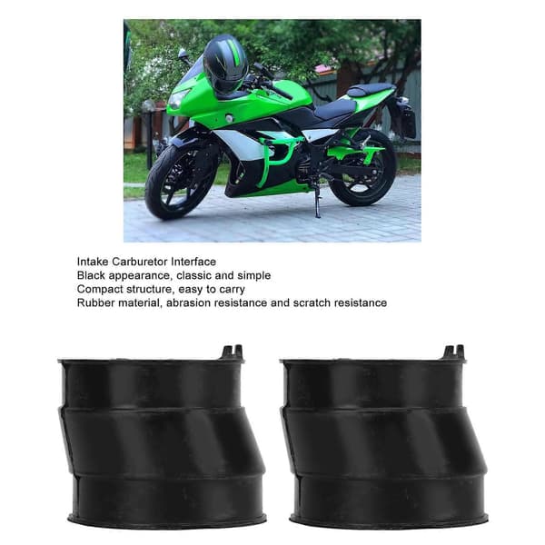 2 STK Indsugningskarburator Interface Lim Luftsamling Gummi Udskiftning til Ninja 250R EX250 EX250K8F K8F 2008?2012