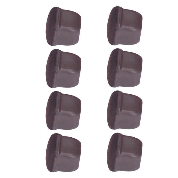 8 st Stolsbensskydd TPE Golvskydd Möbelbensskydd Set Kit för Bord Pall Brun M