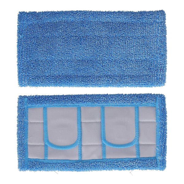 2 stk. moppehodepute, vaskbar mikrofiber moppehylse, gjenbrukbar våt/tørr moppehode erstatningspute for Swiffer Sweeper