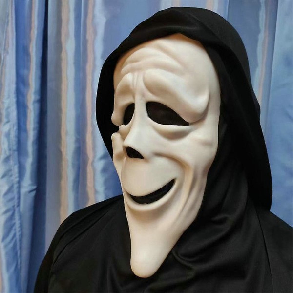 Ghost Face Scream Film Skräck Mask Halloween Killer Cosplay Vuxen Kostym Tillbehör Rekvisita 7