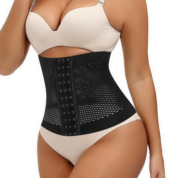 Midjetränare Postpartum Kroppsformare Platt Mage Korsett Bantningsgördel För Kvinnor S Skulpterande Slida Magkontroll Shapewear Black1 2XL