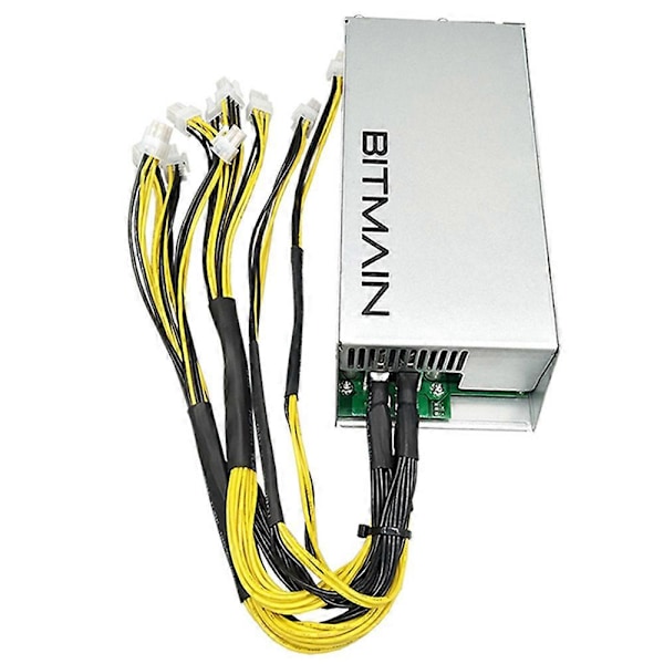 APW7 1800W Virtalähde Louhintaan PSU Bitmain Antminer S9/L3+/A6/A7/R4/S7/E9 -laitteille 10X PCI-E 6Pin C -liittimellä