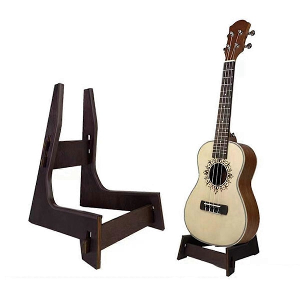 Gitar Gulvbrakett Avtakbart Gitarstativ i Tre Ukulele Holder Fiolin Akustisk Gitar Universelt Oppbevaringsstativ B