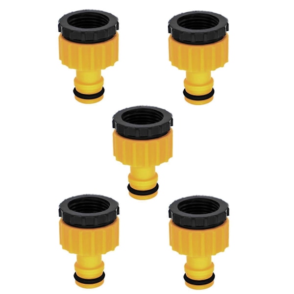 Slangekoblinger 1/2 tomme 3/4 tomme 2 i 1 Haneadapter Hurtigkoblingssæt Hurtig Tilslutning Havslange Udendørs Hanekobling 5PCS
