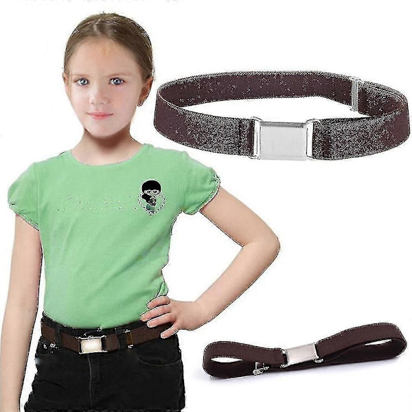 Elastisk, justerbart belte for barn og småbarn, med spenne for gutter og jenter Rose Red