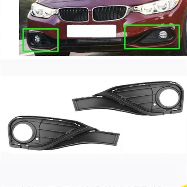 Vänster Främre Dimljusram Grillskydd 51117294833 för 4-serie F32 F33 F36 2013-2017 Dimljus Stängd Grill