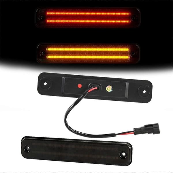 4 STK Røget Skal Bil Front Bag LED Sidemarkeringslys til H2 2003-2009 Dobbelt Række Lys