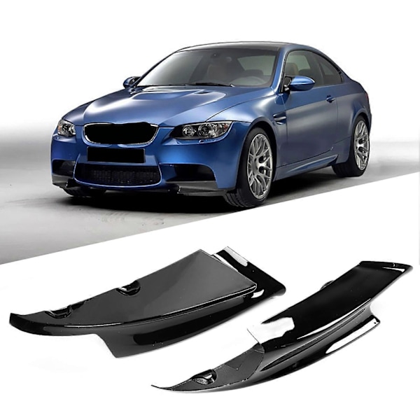 Par Forreste Kofanger Spoiler Læbe Deflektor Splitter Passer til E90 E92 E93 M3 2007?2012 Blank Sort