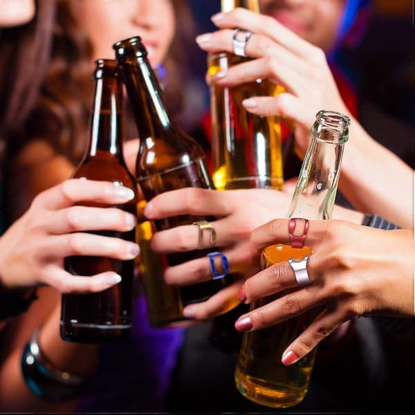 5 kpl Sormuspullonavaaja Ruostumaton Teräs Olutpullonavaaja Värillinen Sormusavaaja