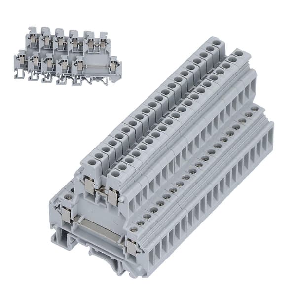 100 stk. skinneklemrække ledningsforbindelse 2 lag 2 ind 2 ud kombination 32A 500V UKK?3