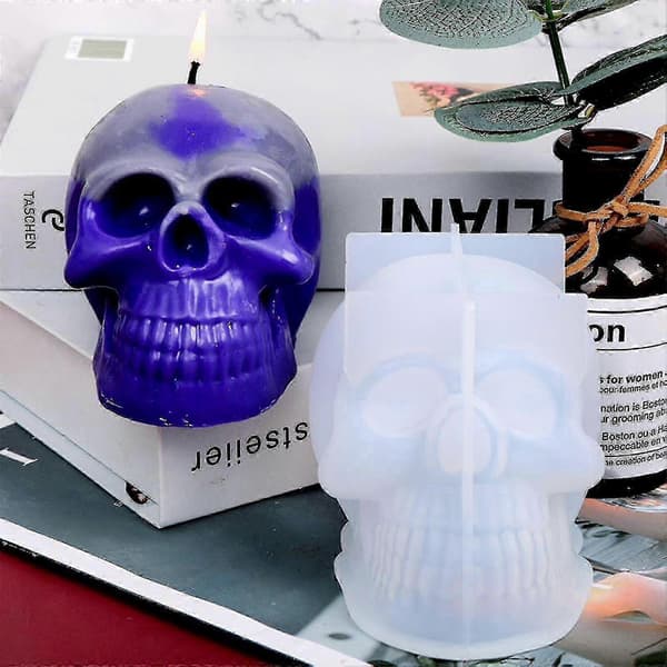 Silikoneforme DIY Tyk Livagtig Genanvendelig Blød 3D Kranie