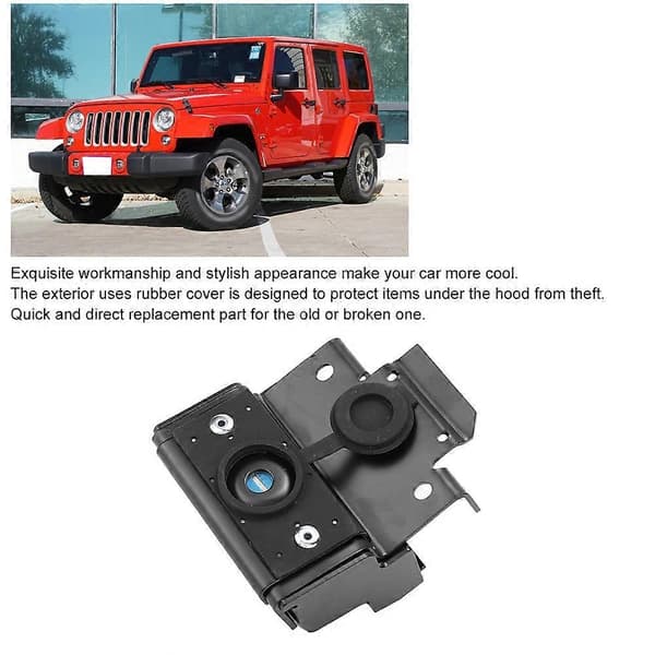 Bilpanser Lås Hette Lås Passer for Jeep Wrangler JK & Unlimited 2007-2017