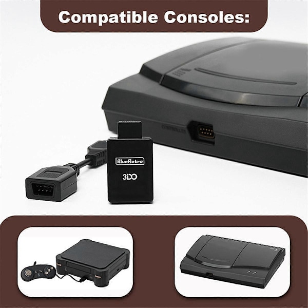 Trådløs spilcontroller-adapter til 3DO FZ-1 FZ-10 konsoller til T4 Pro Controller