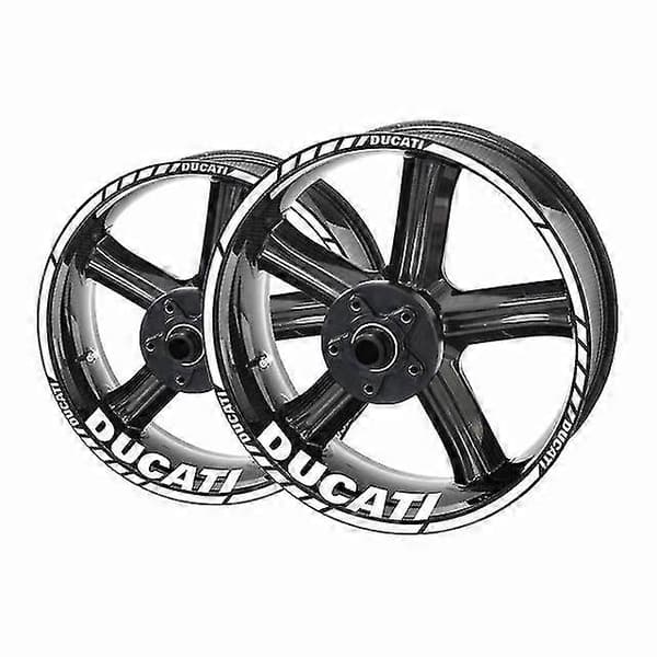 Reflekterende Ducati Hjul Klistermærke Fælg Logo Mærkat White
