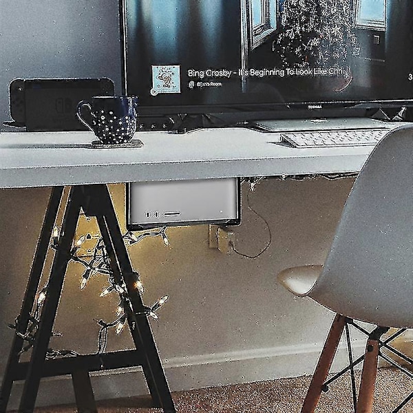 Desktop/vægmonteret Akryl Vertikal Stand Pladsbesparende Akryl Beslag Ridsesikker Computer Stand Opbevaring Til Mac Studio 2022 Desktop