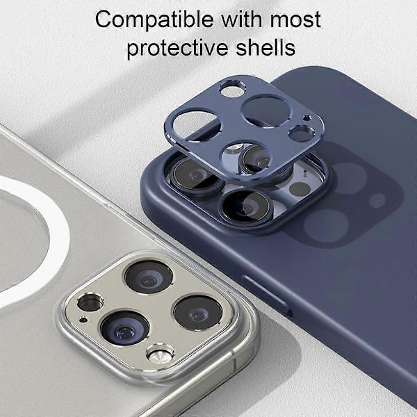 Telefon Kameralinse Film Titanium Legering Metal Præcis Hulpositionering Anti-fald Anti-ridse Linse Beskyttelsesetui Kompatibel Iphone 15Pro/15Pro Max