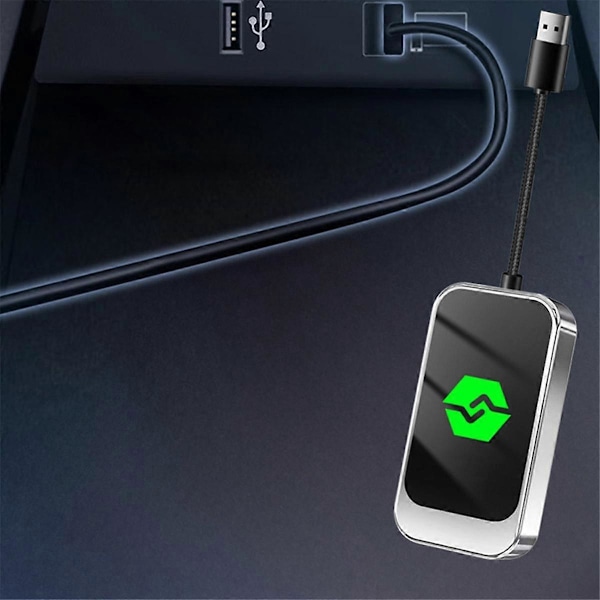 2-i-1 Trådløs Carplay Android Auto Adapter USB Trådløs Biladapter Konverter Kablet Android Auto til Trådløs