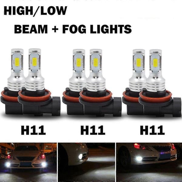 6X Combo LED Strålkastare Helljus Halvljus Dimljus för 2016-2020 6000K