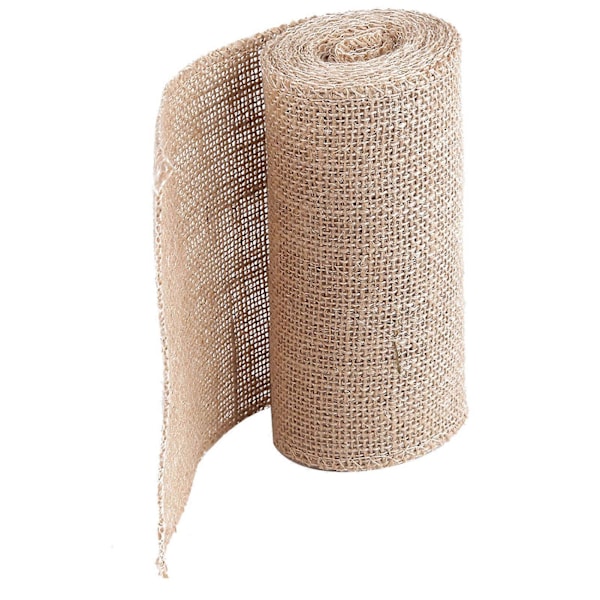 Jute Hessian stof rulle til dekoration, til fremstilling af julepynt (bredde: 15cm)