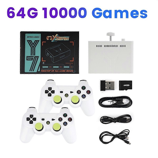 Y7 Videopelikonsoli 64G+256G 12000 Peliä Retro Kannettava Pelikonsoli Langaton TV-pelisoitin PSP 36 Emulaattorille