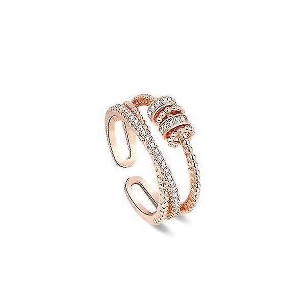 Jansio Threanic Trippel-snurr Ring Rose Gold