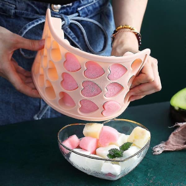 21 ruter 3D Hjerte Silikon Isbitformbrett for Whisky DIY Sjokolade Isbitform
