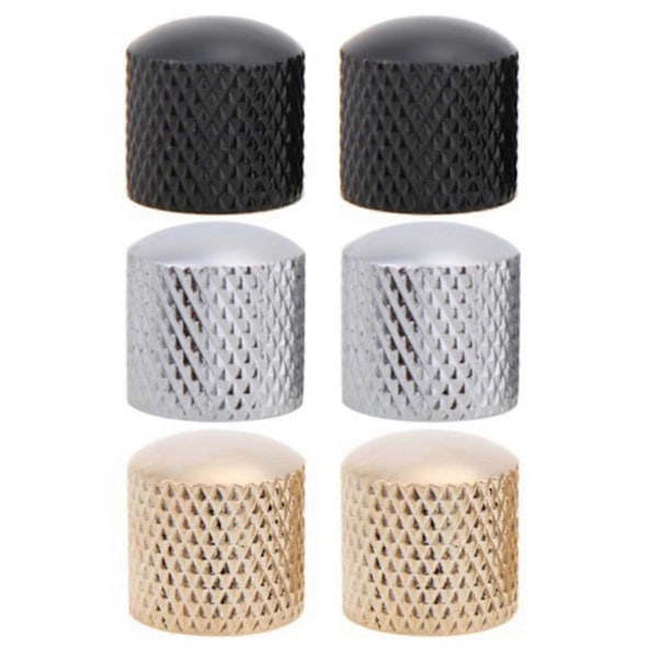 Guld Metall Dome Gitarr Volymknapp Elgitarr Bas Potentiometer Kontrollknapp (Utan Hål)