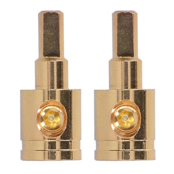 2 stk. 0GA Wire Reducer Terminal Connector Ren Kobber Forgyldt til Bil Audio Forstærker Modifikation