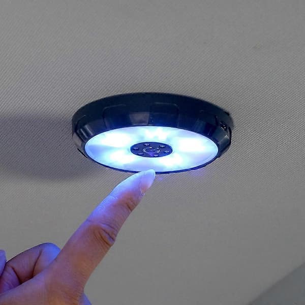 1 stk Bilinteriør leselys LED taklys Bil berørings nattlys USB, 91*91*16mm