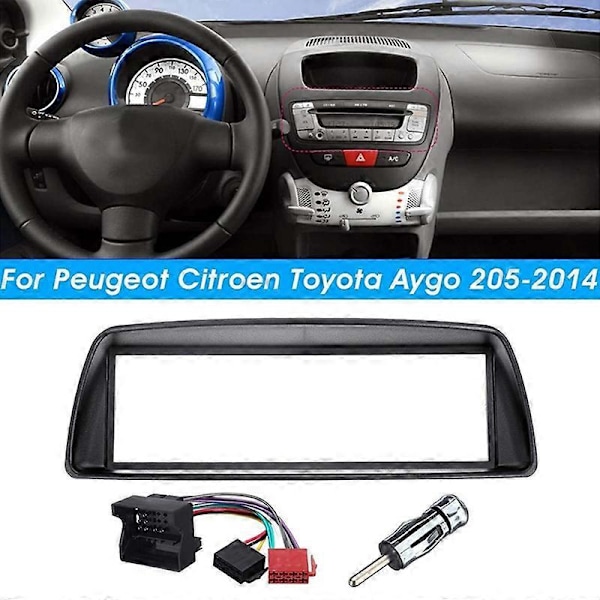 Bilradio Fascia Panel Ramme 1 Din CD DVD Dash Audio Interiør Deksel Trim for Citroen C1 for Toyota