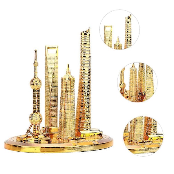 Shanghai Bygningskolleksjon Modell Oriental Pearl Tower Global Financial Center Suvenir (#3)