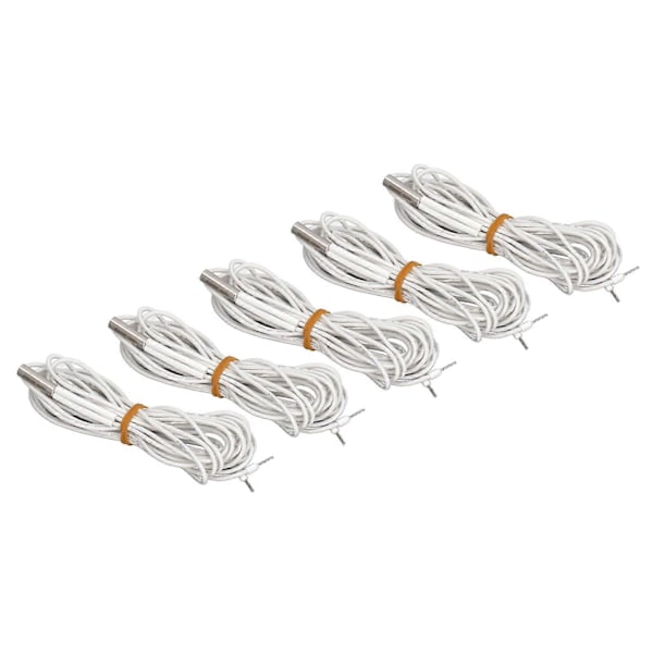 5 stk. 24V 60W Varmeelementpatron Erstatning Rustfritt Stål Hode Varmerør 3D-skrivertilbehør 2 meter / 6,6 fot