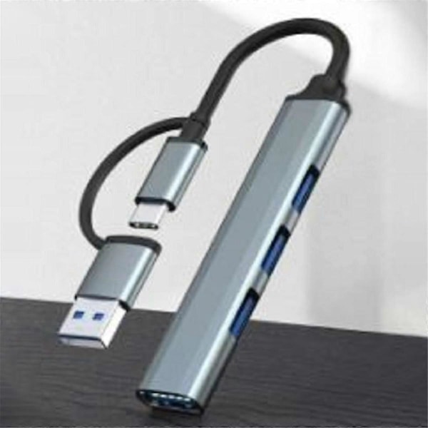 4-i-1 USB 3.0 Hub Typ C till USB 3.0x1 + USB 2.0x3 - 5Gbps Dataöverföring för Windows, PC