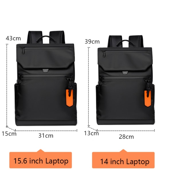 Vattentät Laptop Ryggsäck för Män Business Ryggsäck Urban Ryggsäck för Män Gray L