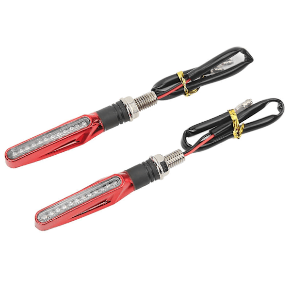 1 Pari 12V moottoripyörän suuntavilkut LED-merkkivalo Sport Street Bike Off Road Chopper Punainen