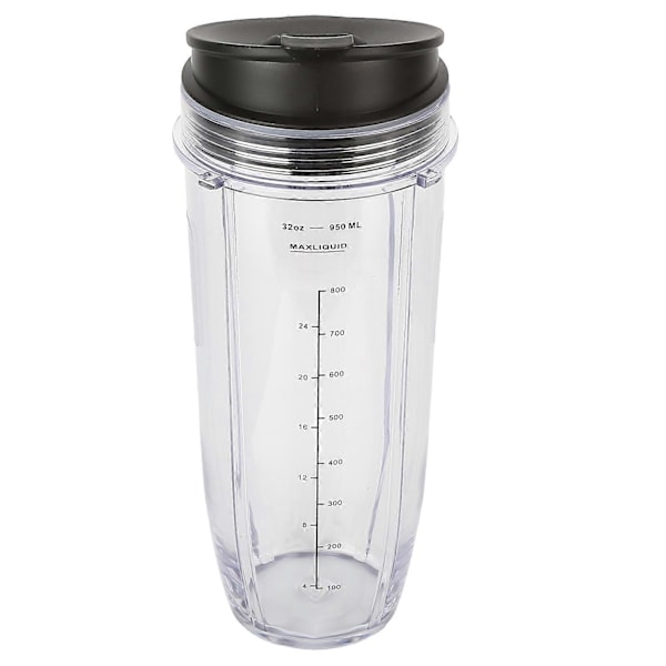 32Oz Erstatningskop med låg, kompatibel med Nutri Ninja Blender Juicer tilbehør
