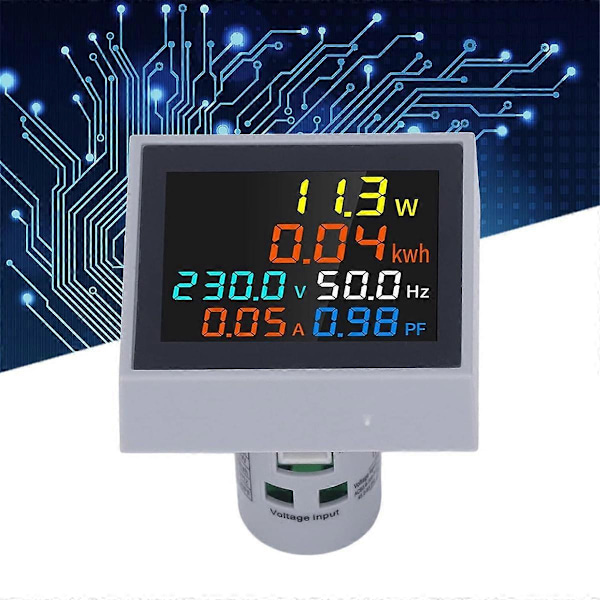 6 i 1 Multifunktionell Digital Mätare AC Spänning Effekt Frekvens Monitor för Hushåll SPM004 (AC50-300V)