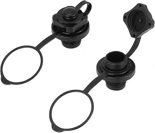 Luftventil for oppblåsbar båt, 4 STK Erstatningshetter og Spiral Luftplugger for Oppblåsing, Passer til Oppblåsbar Flåte, Båt, Kajakk