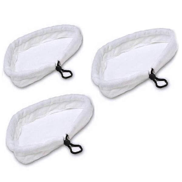 3 stk. Super Absorberende Mikrofiber Klud Damprensnings Pad Tilbehør Vaskbar Hvid Damprenser Moppe Gulvmoppe