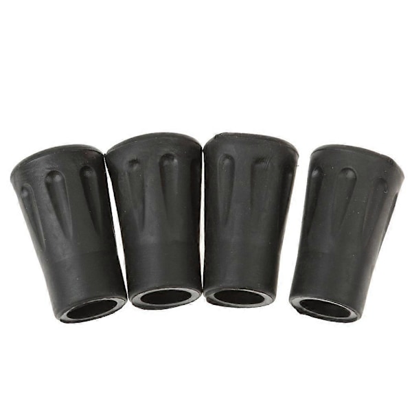 4 stk Erstatningsgummitupper for vandrestaver, gåstaver, trekkingstaver 4cm