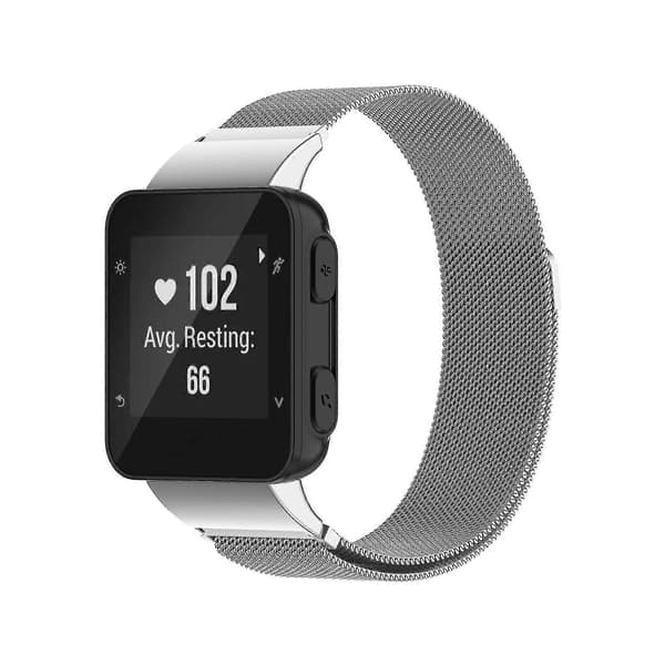 For Garmin Forerunner 35 / 30 Milanese Klokkereim Silver