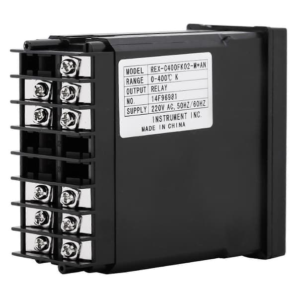 1 stk. Digital Panel 10A AC 220V Intelligent Temperaturregulator Relæudgang med Clips Sort