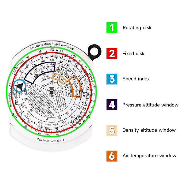 E6B Metal Flight Computer, Aviation Aluminium Flight Computer, Aviation Pilot Calculator Standard Flight Training B