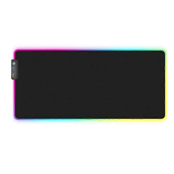 LED Extra Tangentbord Pad Stor Mjuk Gaming Musmatta RGB Ljus Överdimensionerad Lysande 7 Färger Mattor för PC/Laptop, Stor