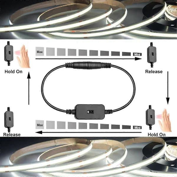 Strip Wave Controller Wave Gel Shell Switch 12-24V Multifunktionel Praktisk LED Strip Wave Intelligent Controller, B