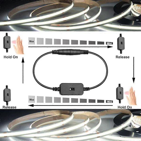 Strip Wave Controller Wave Gel Shell Switch 12-24V Multifunktionell Bekväm LED Strip Wave Intelligent Controller, B
