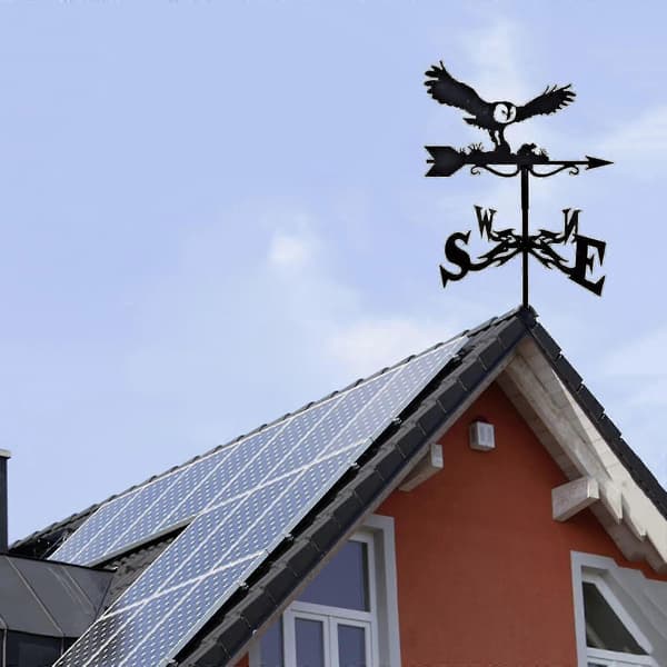 Retro Metall Værfløy Værfløy Vindretningsindikator Owl