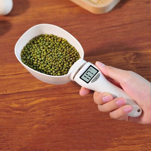 2 st Matmätskedvåg 800g / 0,1g Hög Precision LCD-Display 5 Enheter Utbytbar Sked för Husdjursmat Matlagning Bakning