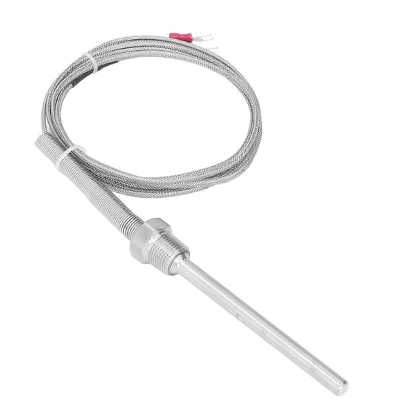 Termoelement K Typ 0?400 3/8 NPT 8x100mm Temperatur Sensor Sond i Rostfritt Stål 2m / 6.56ft