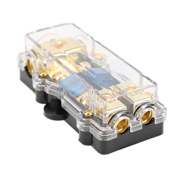 60A Strømfordelingsblokk 1 Ut 2 Inn Varmebestandig Bilstereo Splitter Sikringsholder for Bil Stereo Forsterker